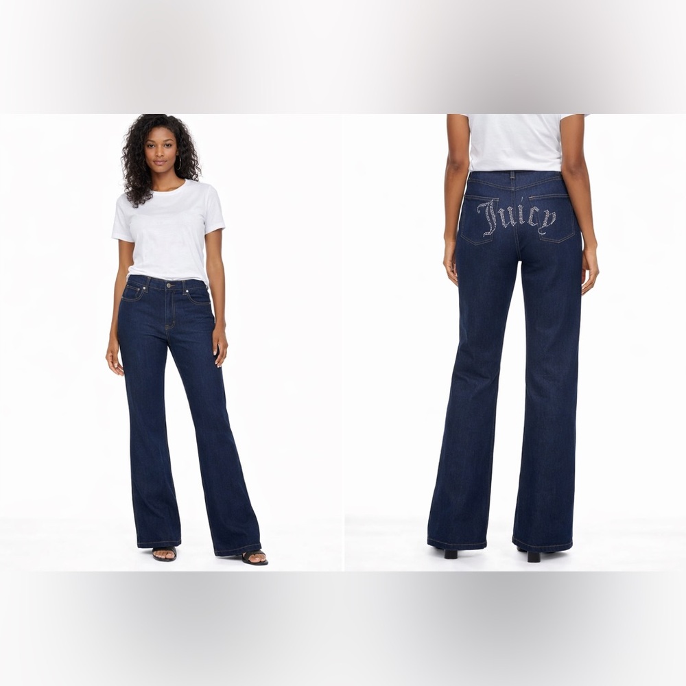 Juicy Couture Women's Blue rhinestone logo Jeans